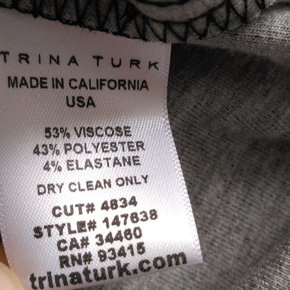 NWT Trina Turk Size Small Bellingham Gray Space Dye Knit Dress - Picture 11 of 13